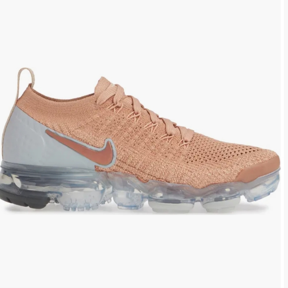 Nike Women's Air VaporMax Flyknit Peach/Gray